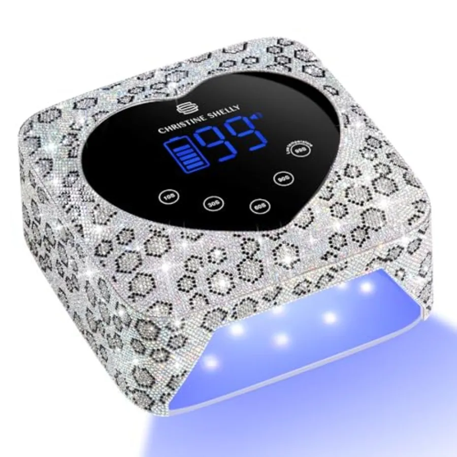 

УФ LED лампа для ногтей 72 Вт, перезаряжаемая, беспроводная, с эффектом мерцания, для сушки гель-лака, с 5 режимами таймера, профессиональная, быстрая сушка, Curi