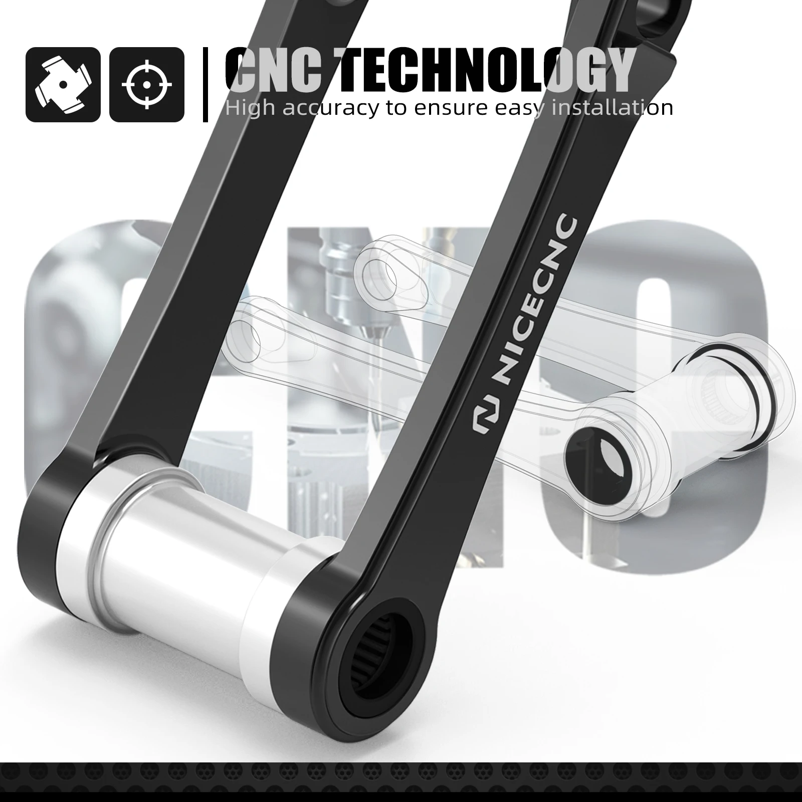 (EU-LAGER) Für Husqvarna TE 300 TE 250 FE 250 FE 350 FE 450 2020-2023 10-30 mm Tieferlegungs-Kit für GasGas EC 300 2021-2023 – Detail 3