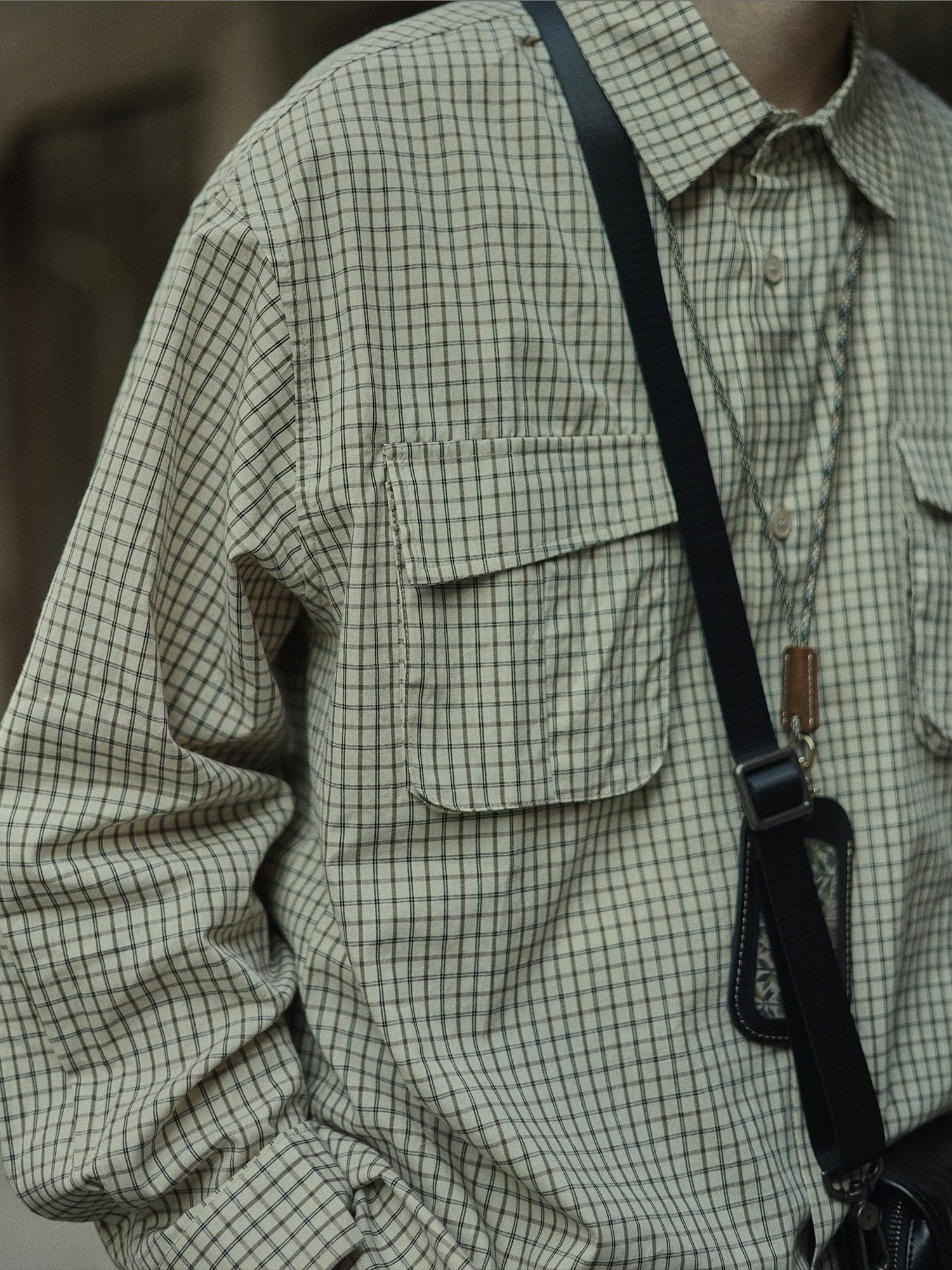 

Retro Plaid Cotton Long Sleeve Shirt Loose Fit Men's Workwear Spring New Style Casual Classic Button down Coat Jacket