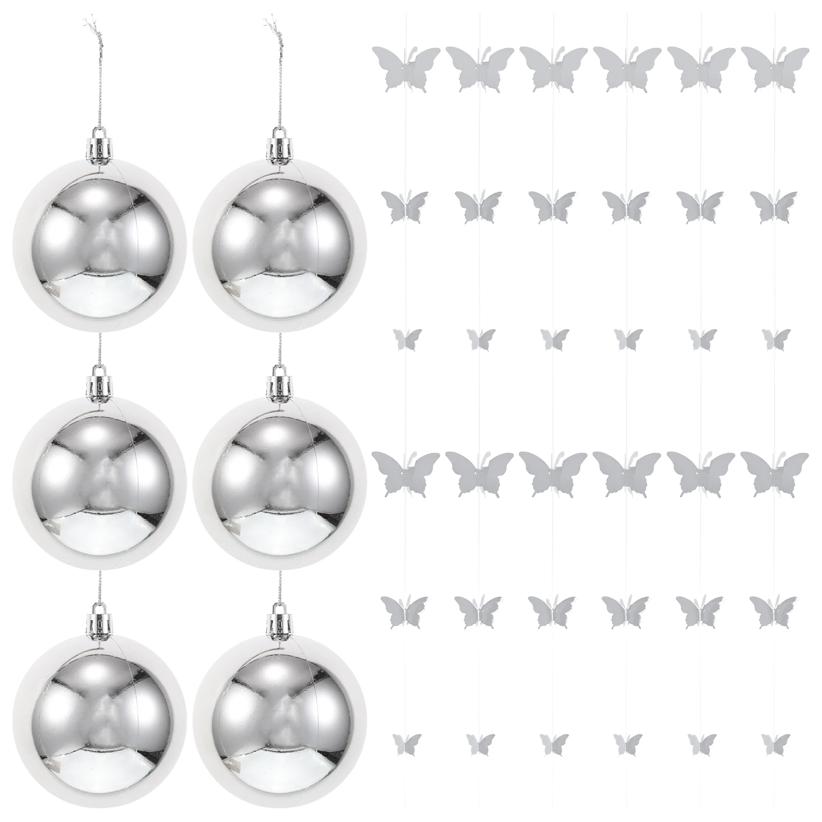 

12Pcs Decorative Ceiling Hangings Butterfly Light Balls Elegant Romantic Room Decor for Valentine's Day Christmas Birthday