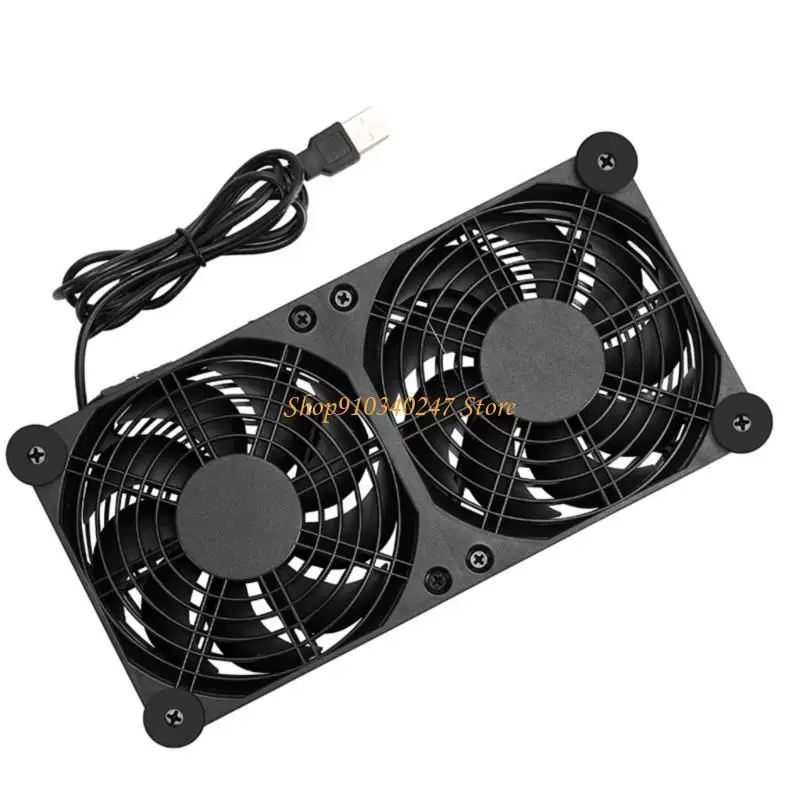 Q22A USB Power 120mm Cabinet Cooling Fan Waterproof Housing For Networking Equipment