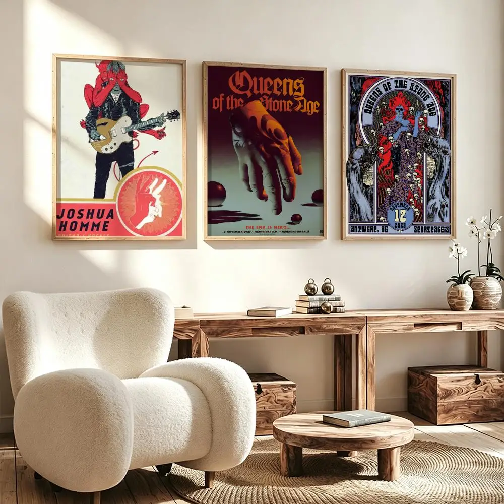 Modern Aesthetic Wall Art Poster band Queens of the Stone Age Poster for Office Home Decor Interior Large Wall Picture Print