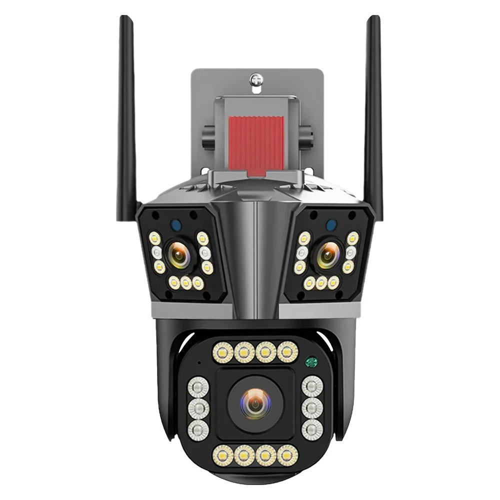 6K 12MP IP WiFi 360 Camera with10X Zoom three lens three screens  security Camera System  4K 8MP Outdoor  PTZ Inteligentny Dom