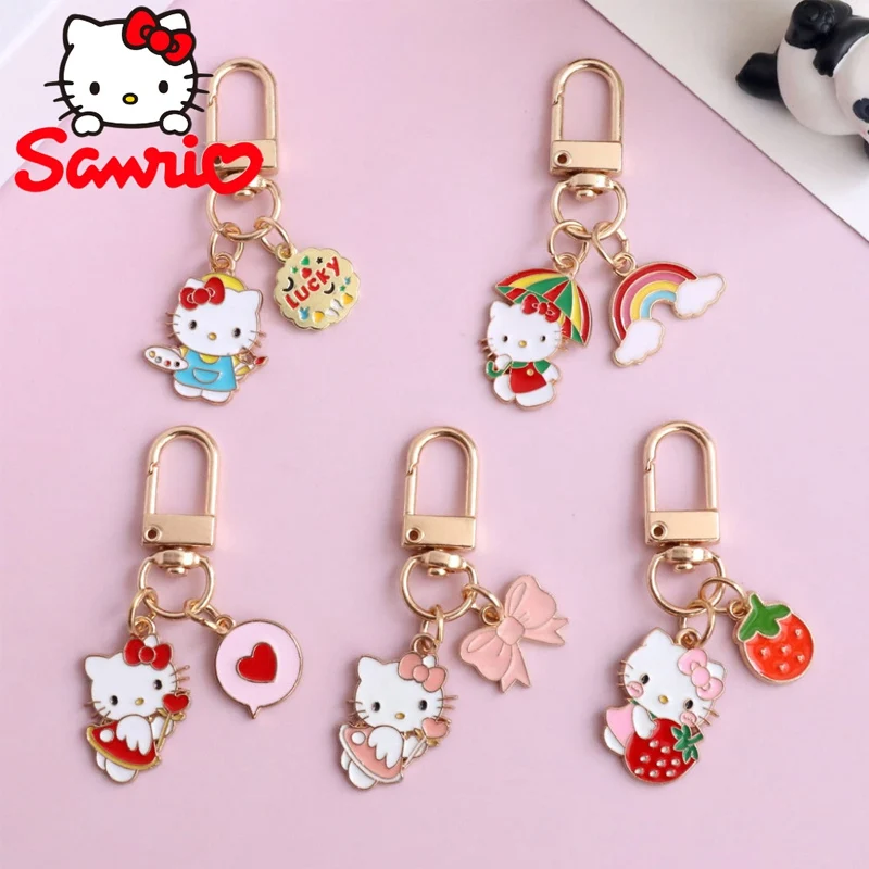 Sanrio Hello Kitty brelok śliczne breloczki z motywem kreskówkowym wisiorek AirPods torby dekoracja plecaka dla najlepszych przyjaciół prezenty