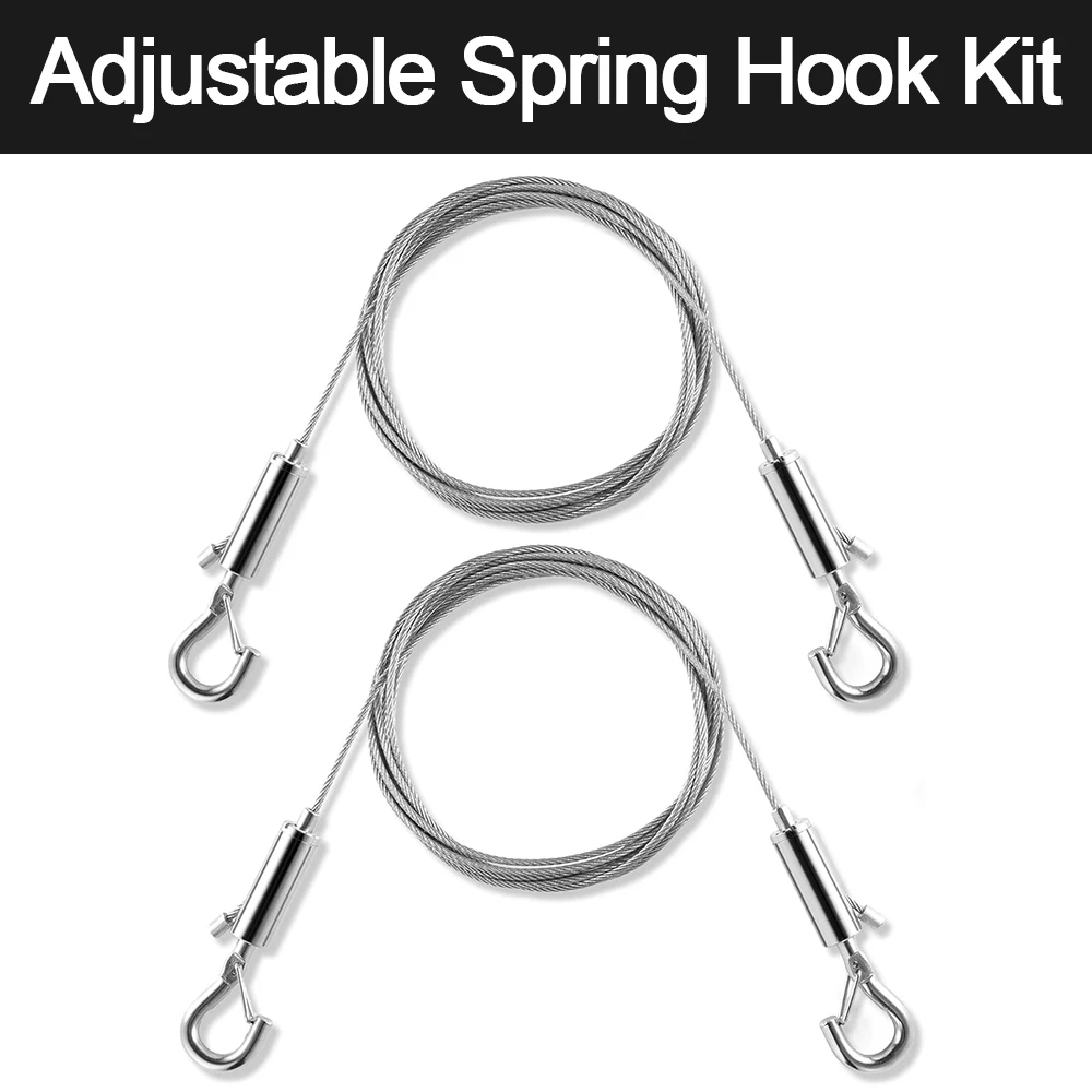 1.5-5mm Adjustable Automatic Wire Rope Spring Hook Picture Hanging Solution System Suspension Code Stainless Steel Cable