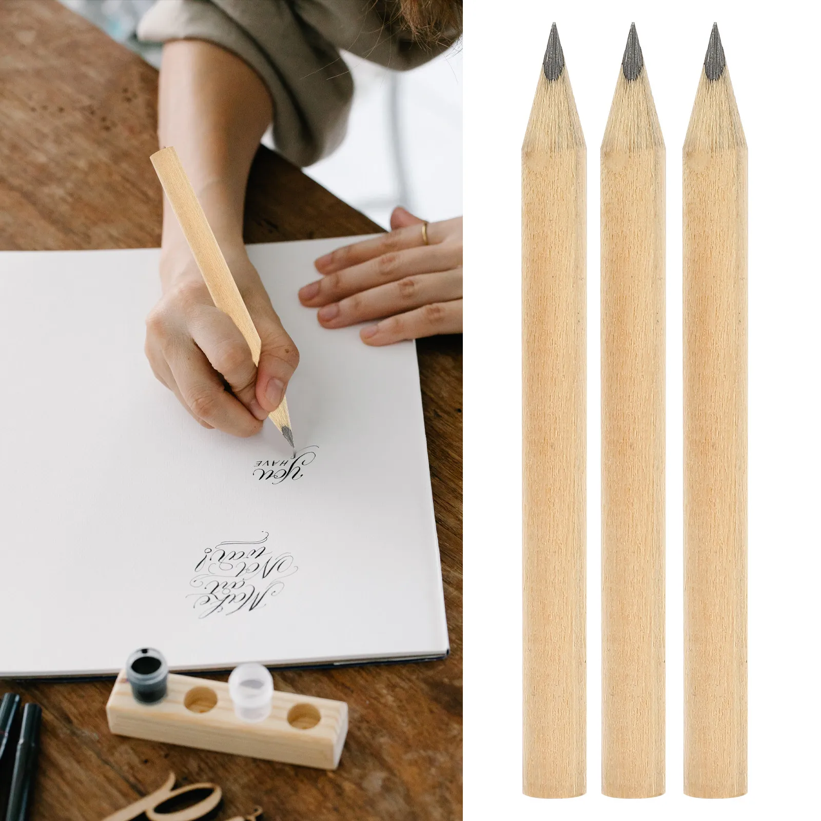 108Pcs Student Pencils Short Half Pencils Writing Drawing Sketching School Supplies Students Supplies