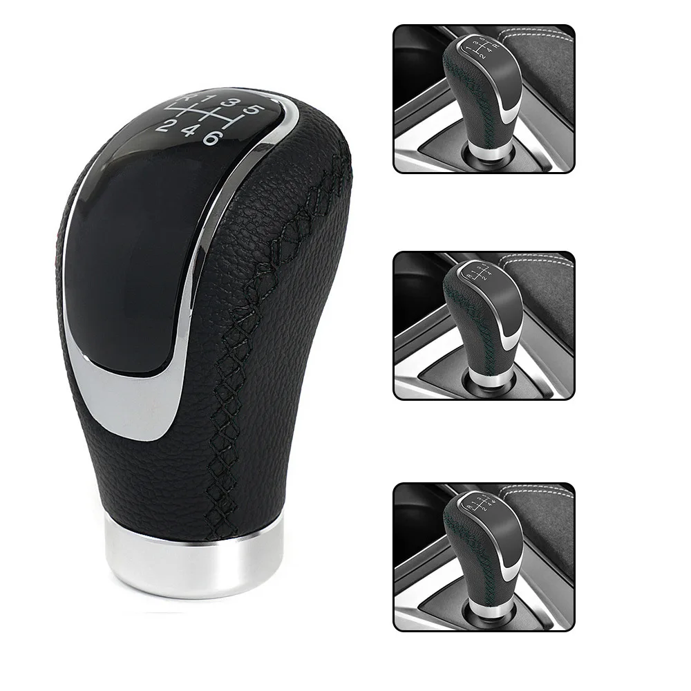 

5 6 Speed Car Leather Gear Shift Knob Auto Manual Transmission Shifter Head Stick Handle Lever Headball MT AT