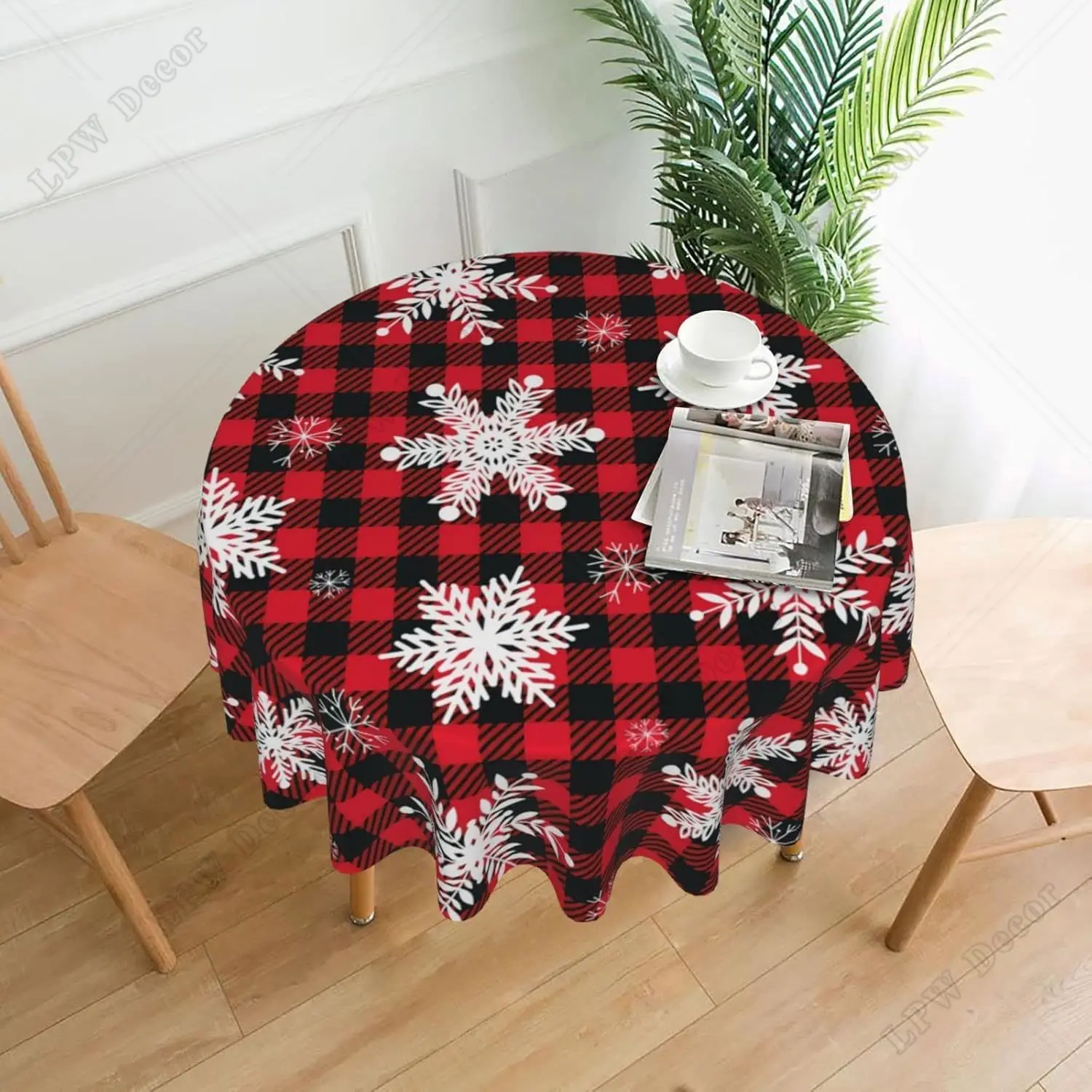 Christmas Snowflakes Tablecloth Merry Christmas Table Cloth for Party Decoration  Red Christmas Themed Tablecloths for Dinner