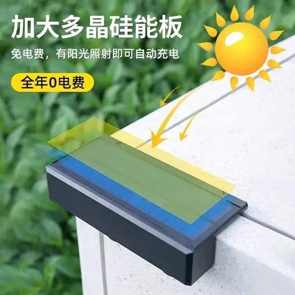 Solar outdoor garden lights household lighting street balcony atmosphere wall washing spotlights
