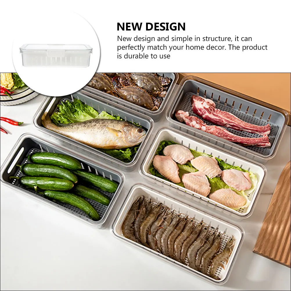 

Refrigerator Storage Box Food Preservation Containers Cold Resistant Stackable Fridge Organizer For Fruits