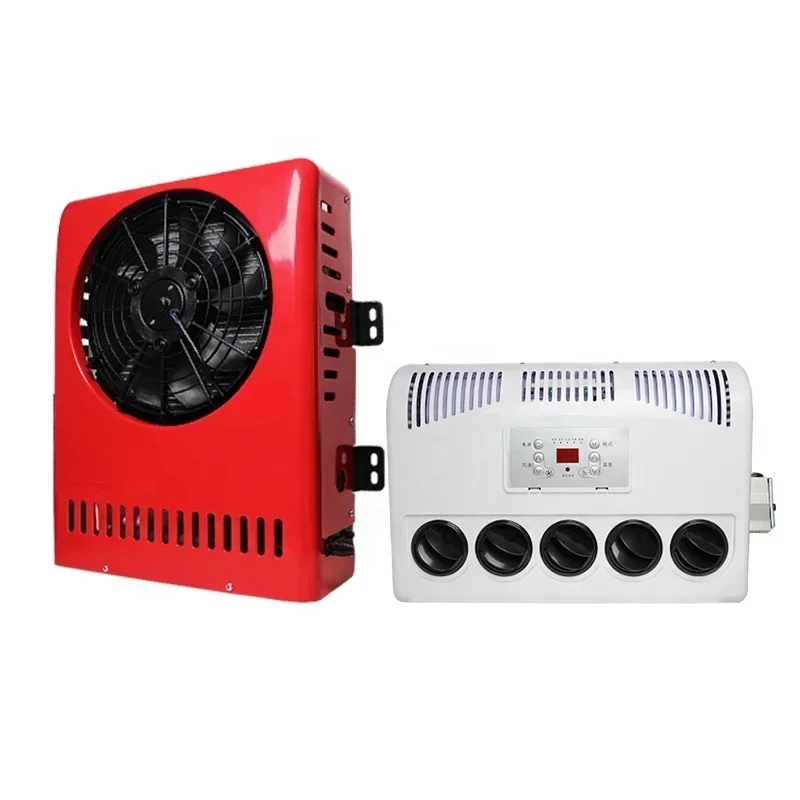 Factory Cheap Portable Truck Radiator 24V DC Electric Car Air Conditioner 12V excavator construction vehicle ac conditioner