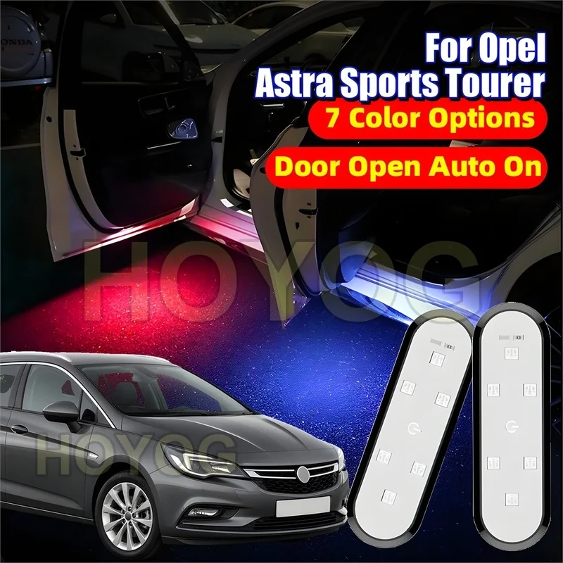Fit for Opel Astra Sports Tourer 2016-2022 LED Car Door Courtesy Light with a Magnetic Sensor and a USB Rechargeable Battery