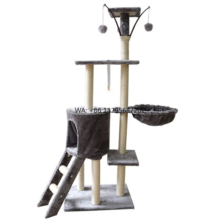

Wholesale Multifunctional Luxury Cat Climbing Tower House Bed Large Durable Sisal Premium Quality Pet Cat Climbing Tree