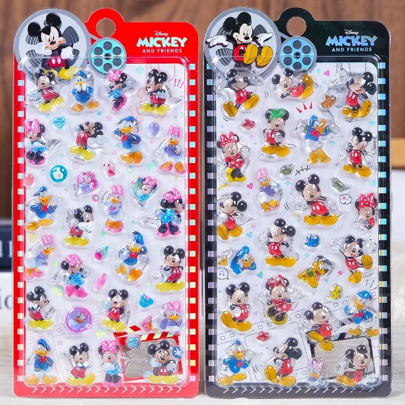 

Новый Disney Lilo & Stitch, милая 3D рельефная наклейка с Микки и Минни, чехол для телефона, сделай сам, хрустальные наклейки, рождественская открытка, декор, наклейка, игрушка в подарок