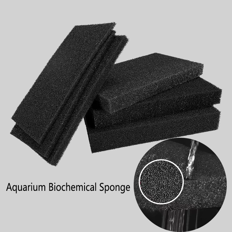 Cotton Aquarium Sponge Pad Filter in filter Practical Biochemical Fish Tank Spong Pond Black Foam Spong Aquarium Accessories