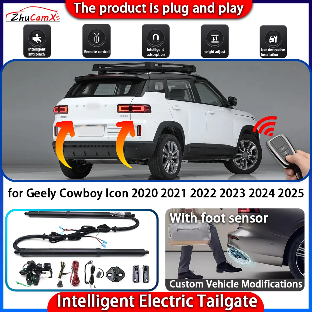 Smart Powered Tailgate System for Geely Cowboy Icon 2020 2021 2022 2023 2024 2025 Automatic Intelligent Electric Trunk Lift Kit