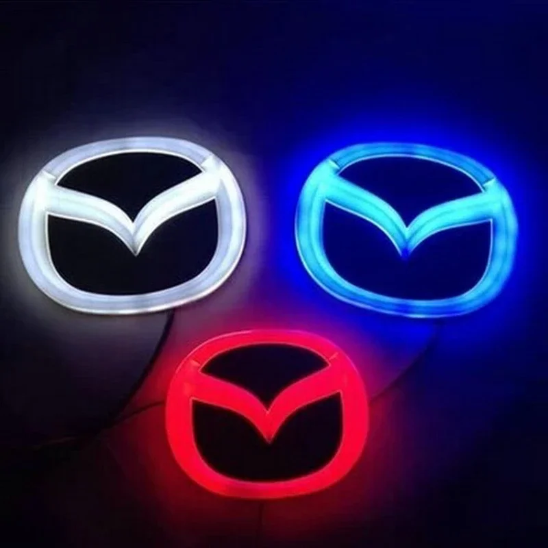 LED Car Front Emblem Lamp Rear Trunk Logo Cover Sticker Light Badge Exterior for Mazda 2 3 6 RX8 RX7 CX7 8 CX5 MX5 323