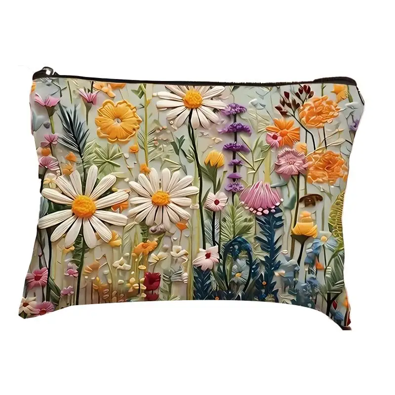 بوهو خمر على الوجهين حقيبة مستحضرات التجميل المطبوعة السفر حقيبة أدوات الزينة للنساء سعة كبيرة حقيبة مستحضرات تجميل تخزين أكياس الهدايا #5