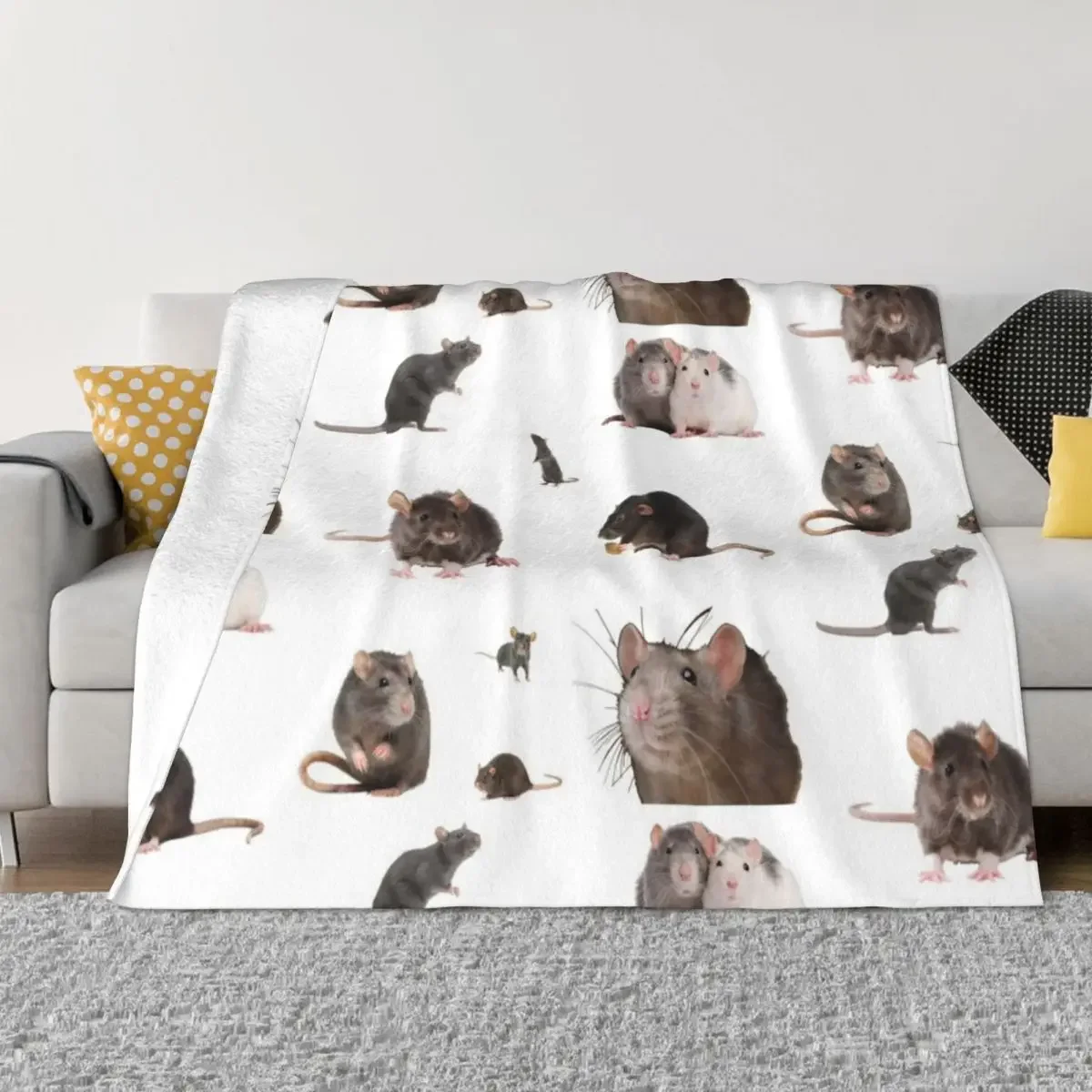 

The rat set Throw Blanket Loose Fluffy Softs Blankets