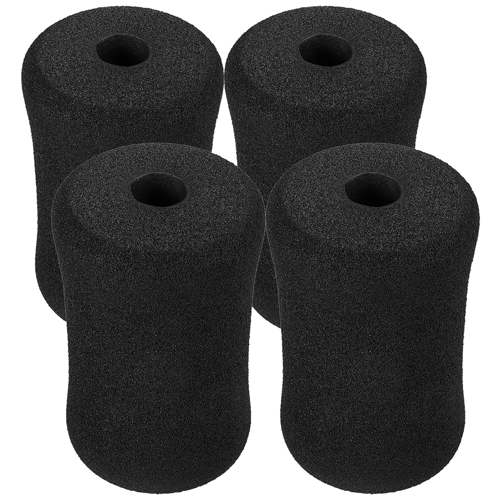 4pcs Foot Foam Pads Black Foam Rollers Replacement For Leg Extension For Weight Bench Home Bench And Gym Workout Machines