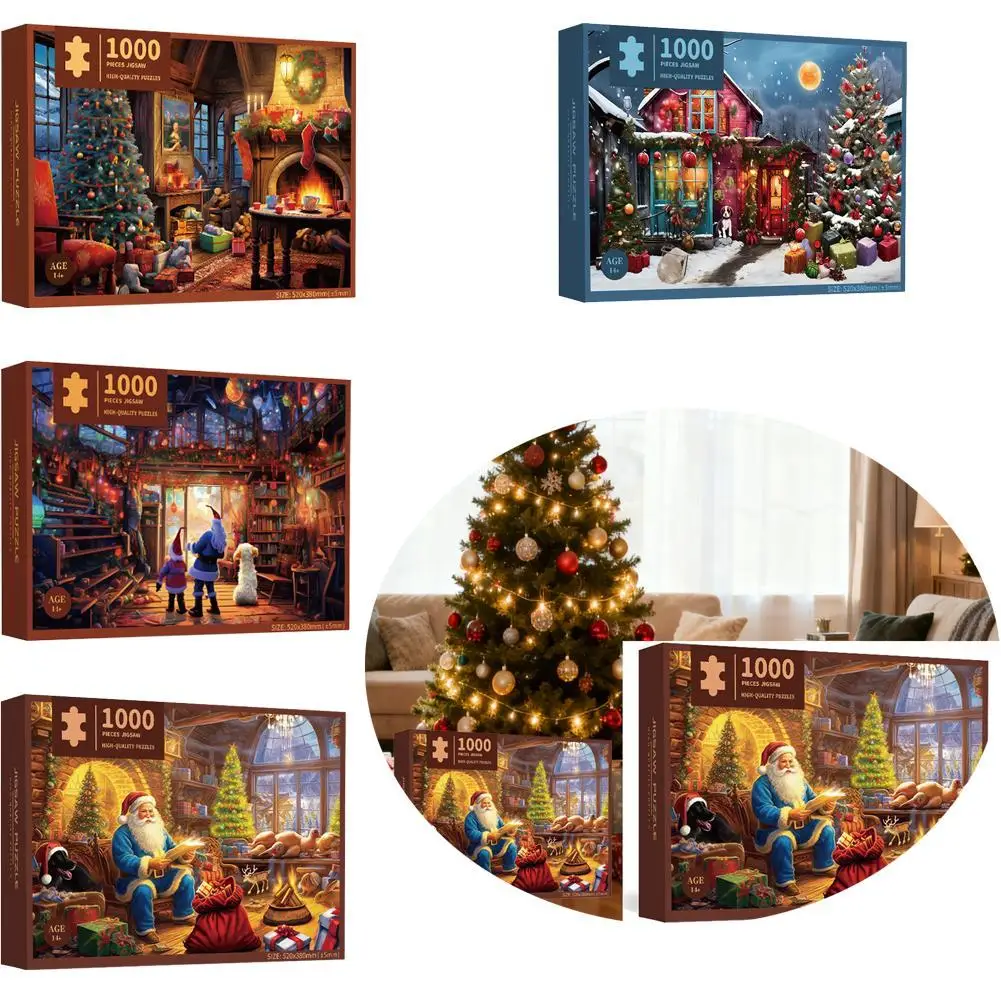 Merry Christmas Jigsaw Puzzles For Adults Home Decor Games Family Fun Floor Puzzles Educational Toys For Kids