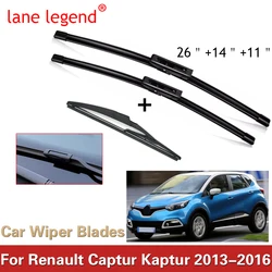 Щетки стеклоочистителя для Renault Captur Kaptur 2013-2016 26 дюймов + 14 дюймов + 11 дюймов, аксессуары для стеклоочистителя лобового стекла 2016