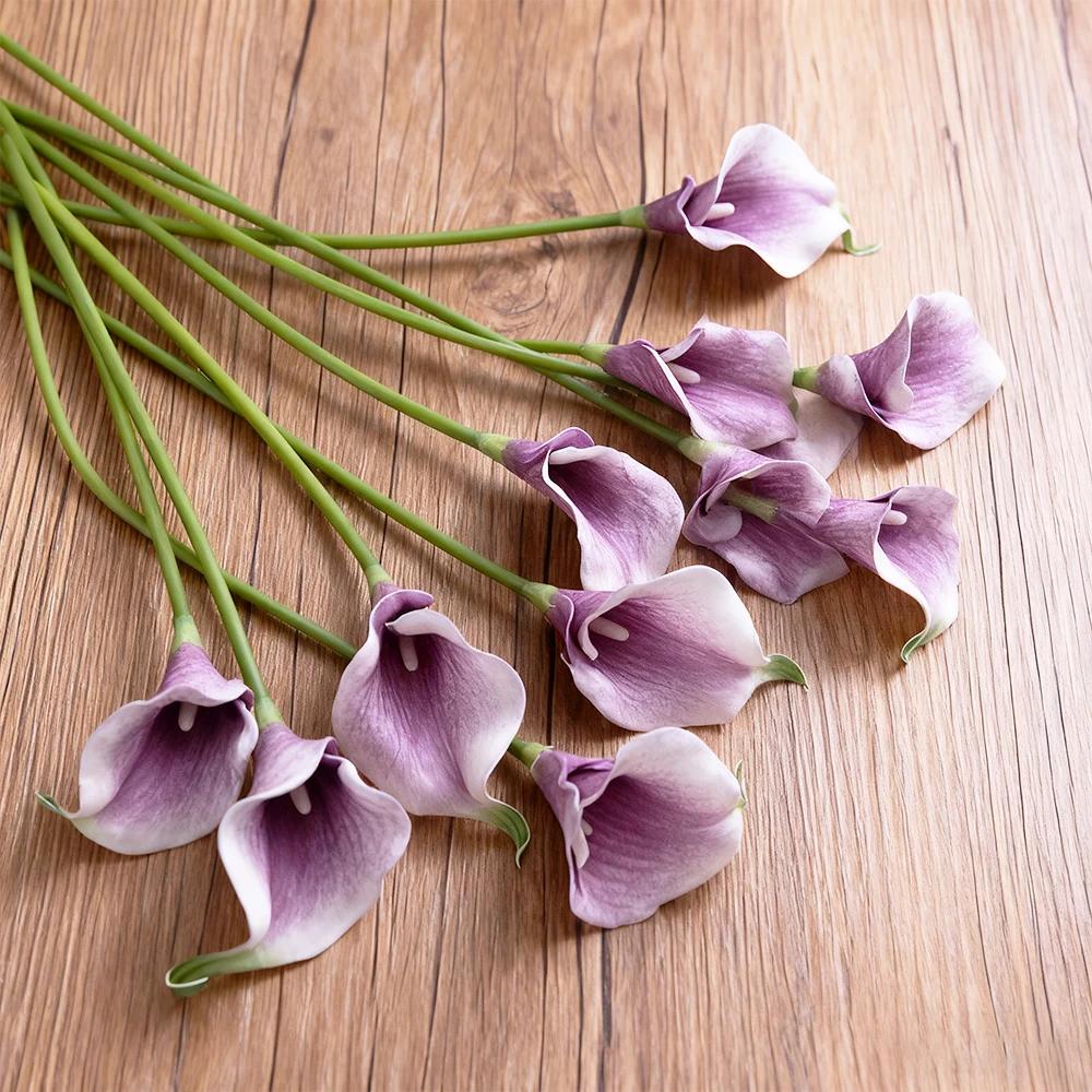 5/10/20 قطعة زهور زنبق الكالا الاصطناعية إيفا الزهور وهمية للمنزل ديكور الطاولة المركزية غرفة المعيشة حفلات الزفاف زينة