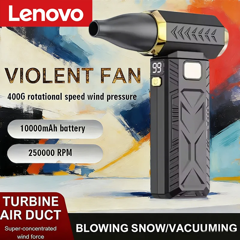 

Lenovo M18 Brushless Turbo Blower Jet Fan 400000RPM Powerful Electric Portable Dust Cleaner 53m/s Type-C Charging Violent Fan