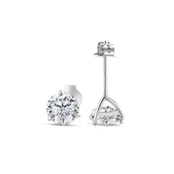 Pink Blue color Round Cut Moissanite Earring For Women Solid 925 Sterling Silver Stud Earrings VVS D Color GRA Certificate gift