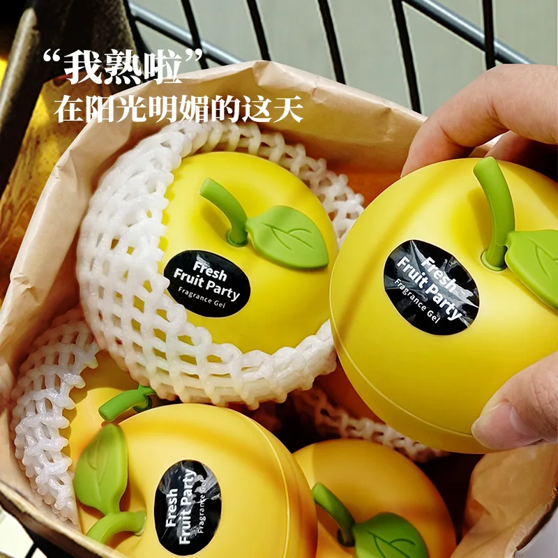 Aceite esencial de aromaterapia sin fuego de manzana verde, bálsamo sólido perfumado. Decoración de frutas artificiales, aromaterapia para el hogar del coche, aroma