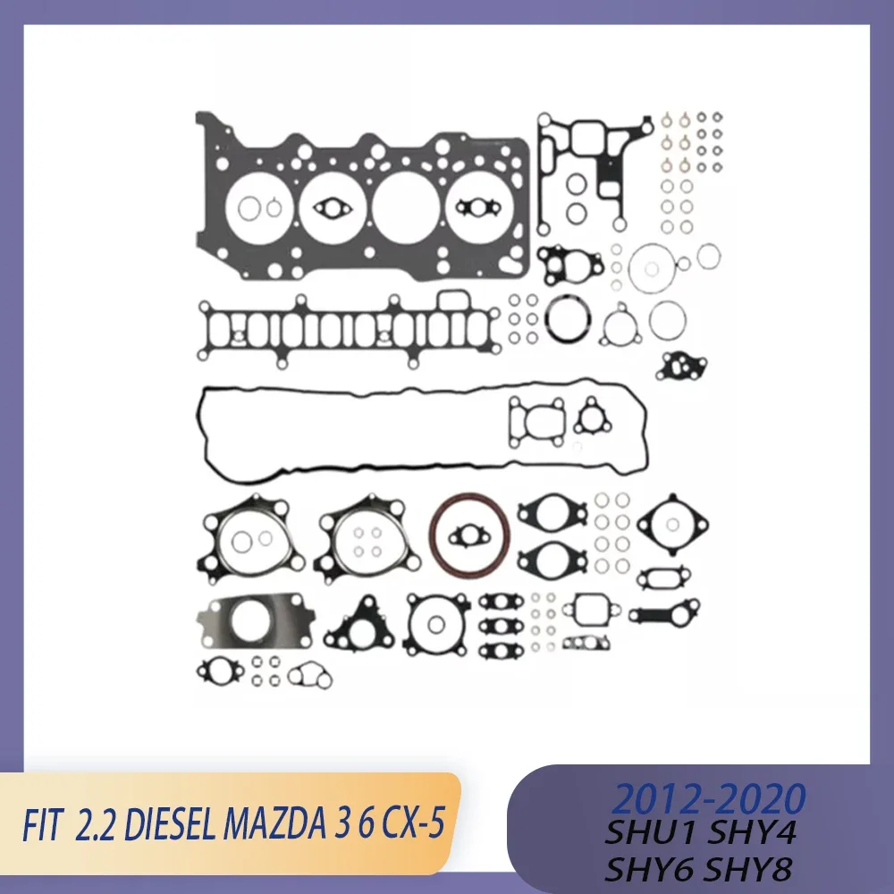 STD Engine Full Gasket Piston Bearing Set Timing Chain Kit Fit 2.2 L SHU1 SHY4 SHY6 SHY8 Diesel For Mazda 3 Mazda 6 Mazda CX-5