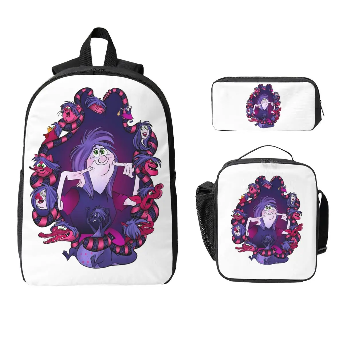 

Madame Mim Backpack Boys Girls BookBag School Bag Laptop Shoulder Bags 3ps Insulated Lunch Bag Pencil Case