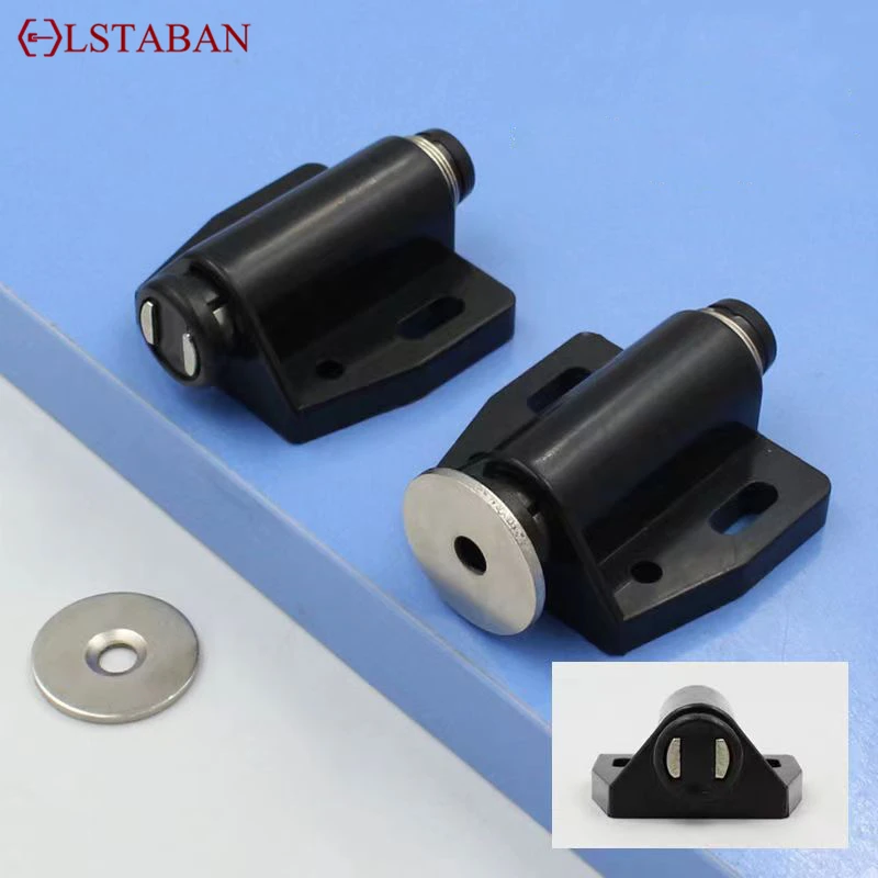 LSTABAN Magnetic Catch Door Closers Push To Open Magnet Cabinet Door Catch for Wardrobe Cupboard Kitchen Furniture Hardware Knob