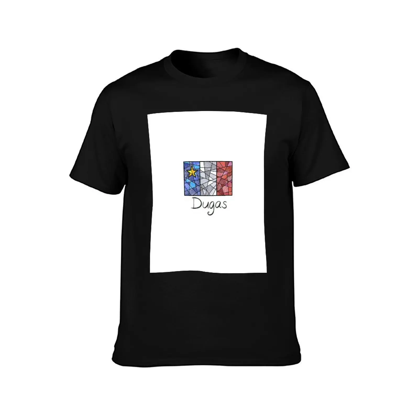 Acadian Flag pastel mosaic Dugas - Drapeau acadien mosa?que pastel vitrail Dugas T-Shirt Work Utility Casual Tee Shirt T-Shirt
