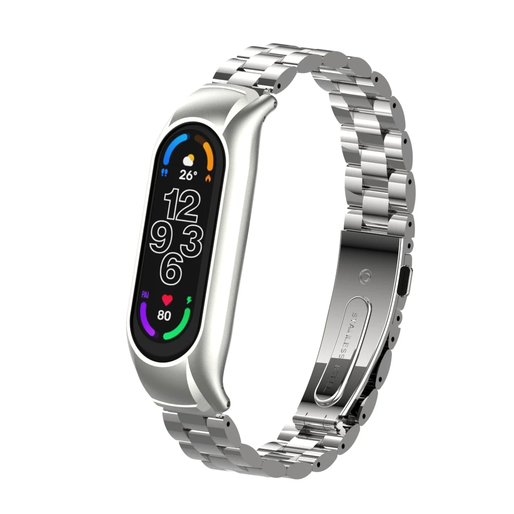 Strap For Xiaomi Mi  Strap Miband 6 5 4 3 Metal Wristbands For Xiaomi Mi Band 6 Bracelet Stainless Steel Watchband Accessories