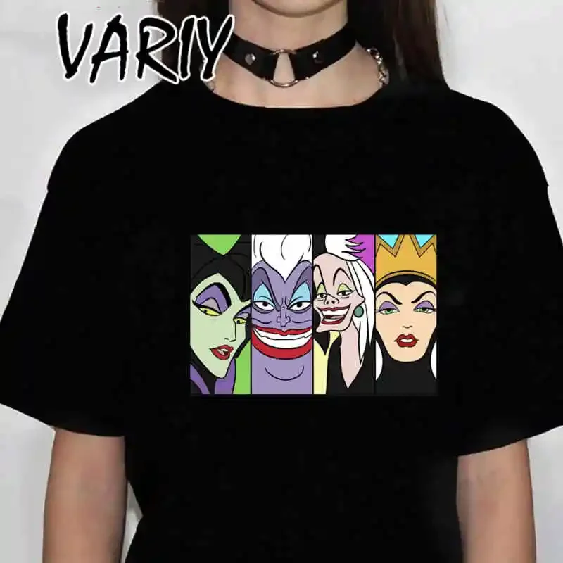 T-shirt Méchant Kawaii pour Femme, Dessin Animé Amusant, Méchantes, Méchantes Bol, Grunge Noir, Graphique, Années 90, Y2k Y-Anime