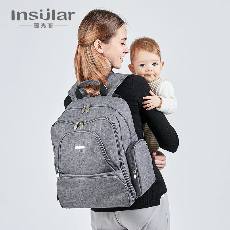 Insular Baby Diaper Bag Multifuntion Nappy Stroller Backpack Maternity Mummy Bag Baby Waterproof Diaper Changing Bag Backpacks