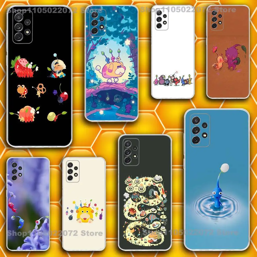 

P-Pikmin 4 Game Phone Case Silicone For Samsung S30,23,21,22,20 FE lite,S10,9,PIus Note20ultra Soft Transparent