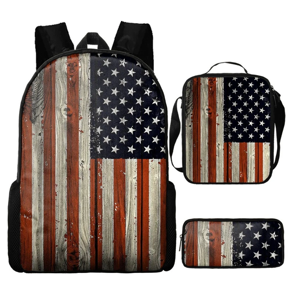 

American Flag Camouflage Kids Backpack for Boys Girls Camo USA Flag Patriotic Elementary Backpacks Purse School Bag for Travel