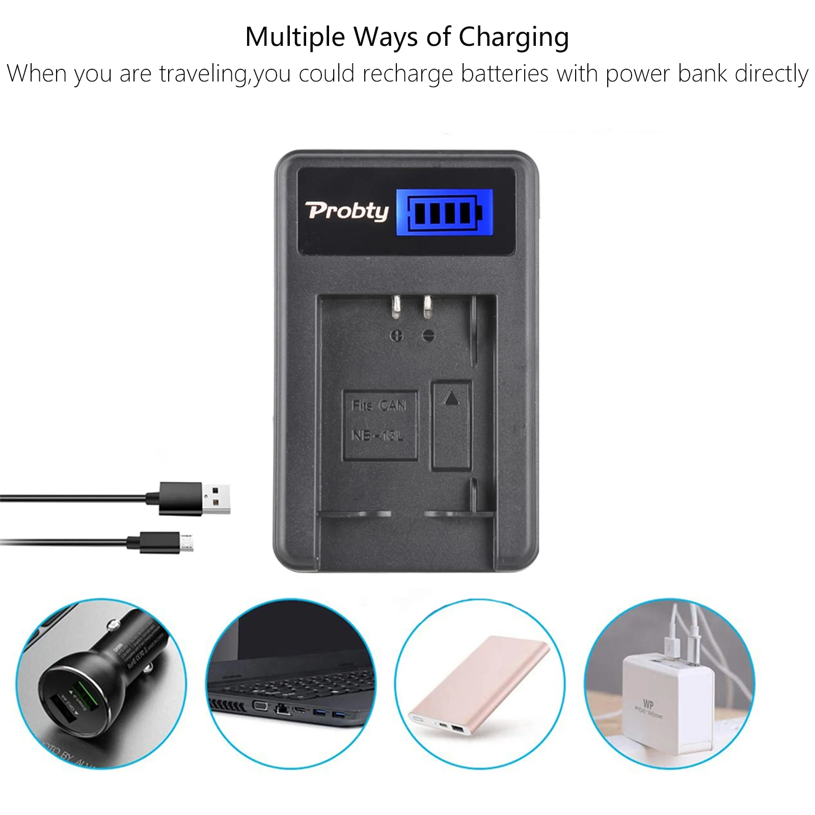 Voor CanonNB-13L NB 13L NB13L Batterij/Oplader voor Canon PowerShot G5X G7X G9X G7 X Mark II G9 X,SX620 SX720 SX730 HS