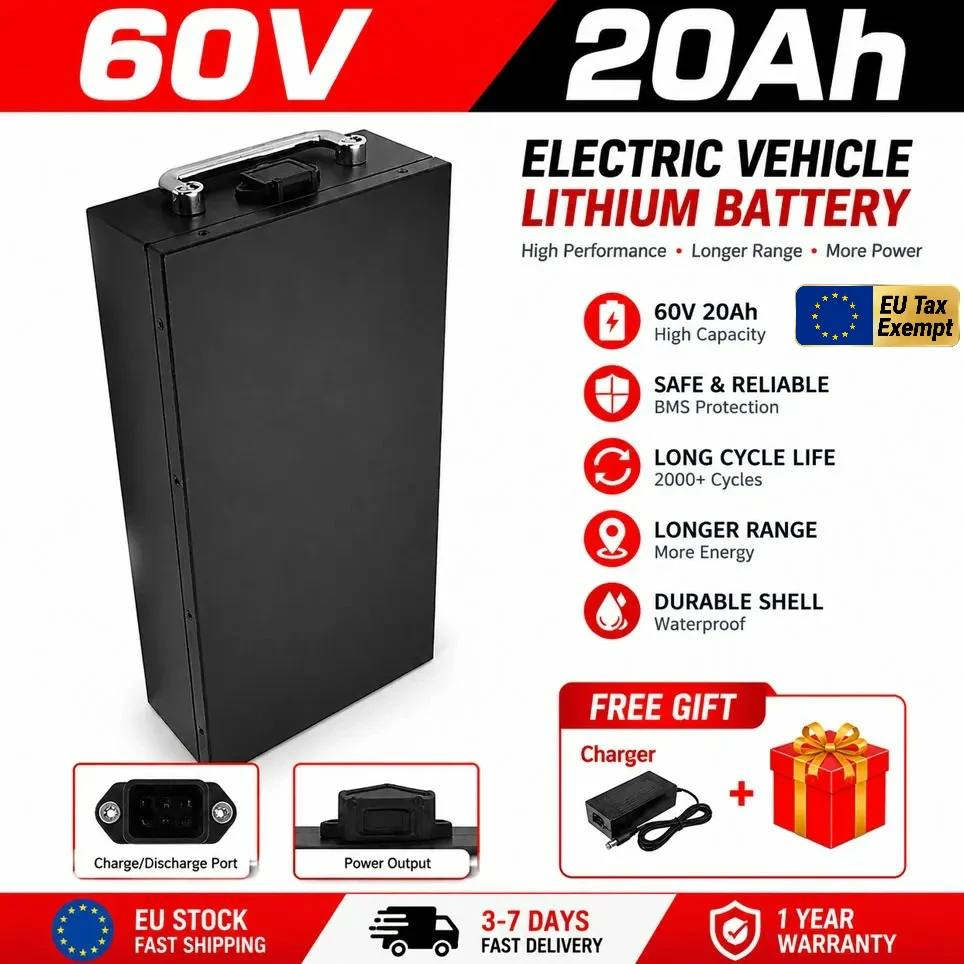 Batterie pour scooter électrique Harley CityCoco, 60V 20Ah 30Ah 40Ah, haute capacité, batterie lithium-ion 18650, pack de batteries pour remplacement de moto électrique