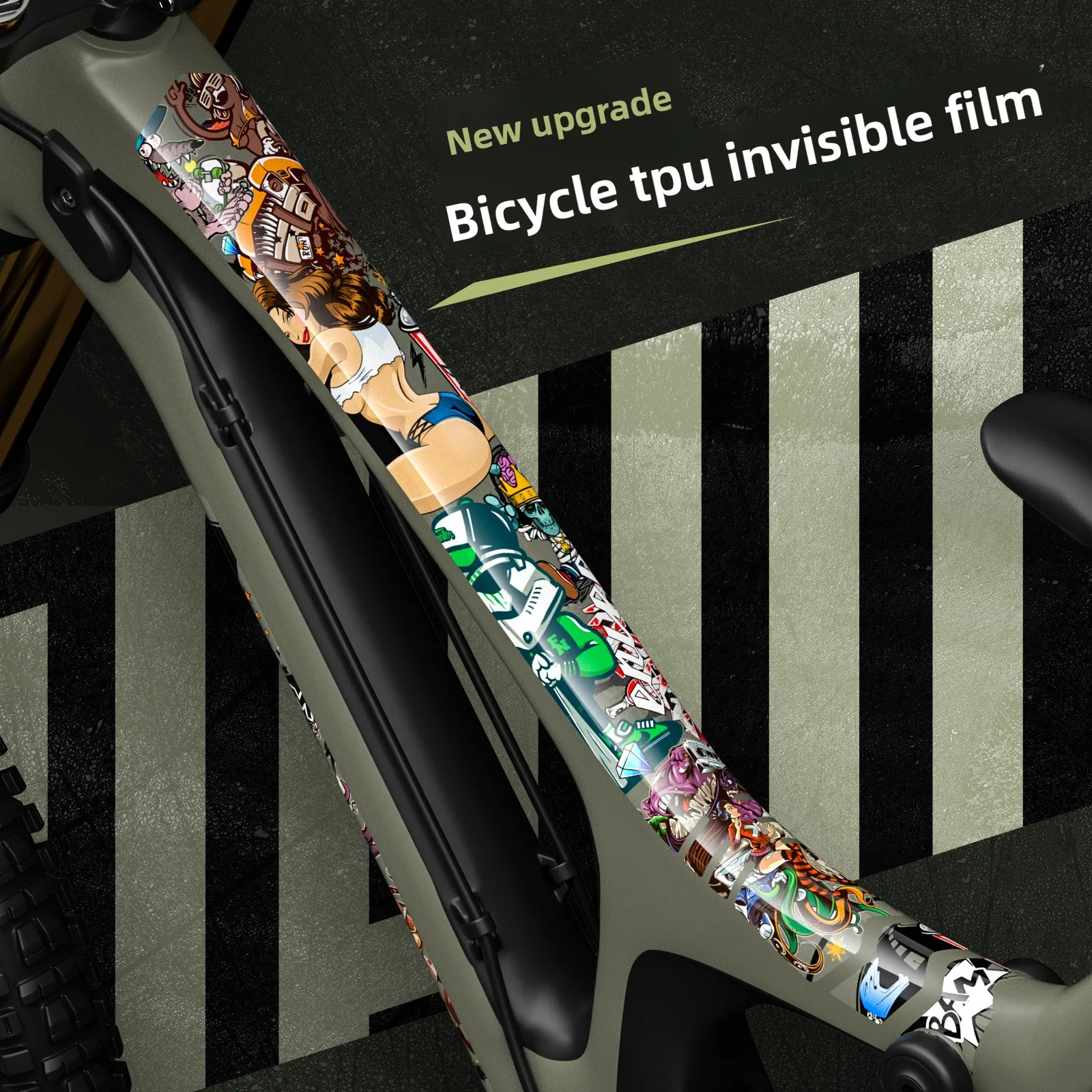 Bicycle TPU Invisible Film, Personalized Protective Film for Car Clothes, Whole Car Film, Sticker Color Change Film