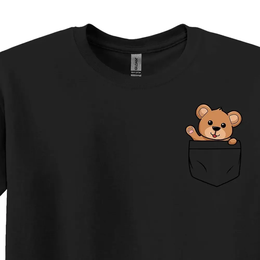 Pocket Bear T Shirt Birthday Lover Cute Animal Kids Teddy