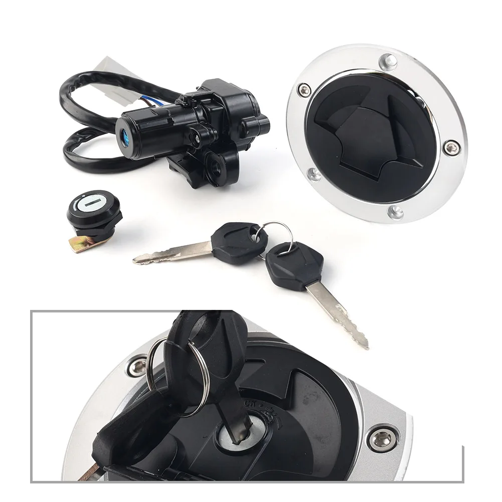 Motorcycle Fuel Gas Cap Ignition Switch Seat Lock Set For Kawasaki Vulcan S 650 2014 2015 2016 2017 2018 2019 2020 2021 2022