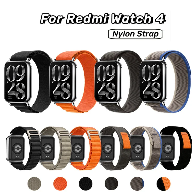 Nylon Loop Strap For  Xiaomi Redmi Watch 4,Bracelet Elastic Watchband For Mi Band 8 Pro Smart Wristband Replacement Accessories