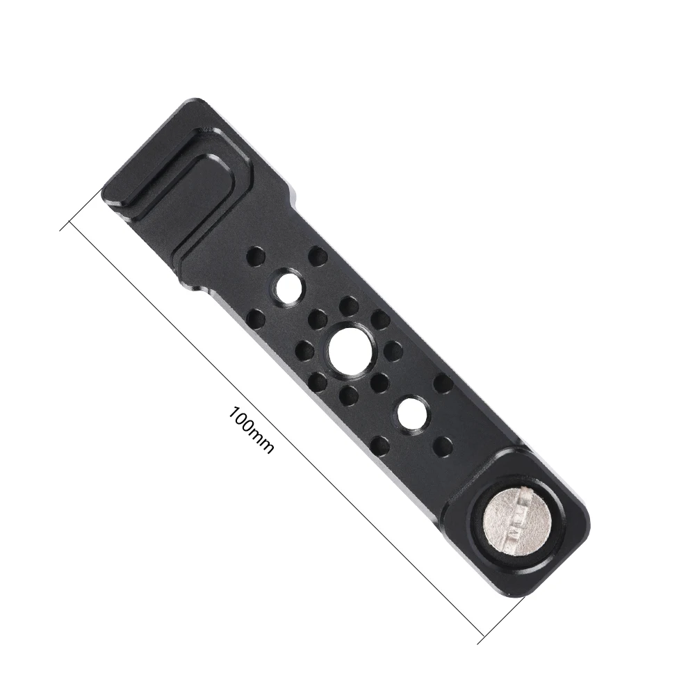 Niceyrig Extension Bar with Cold Shoe Mount & 3/8''-16 Arri Locating Screw (Capacity:3KG)