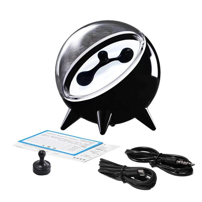 ABGR-Visalizador de sonido de ferrofluido, altavoz de ritmo musical recargable con captación magnética, regalo de vacaciones para decoración del hogar