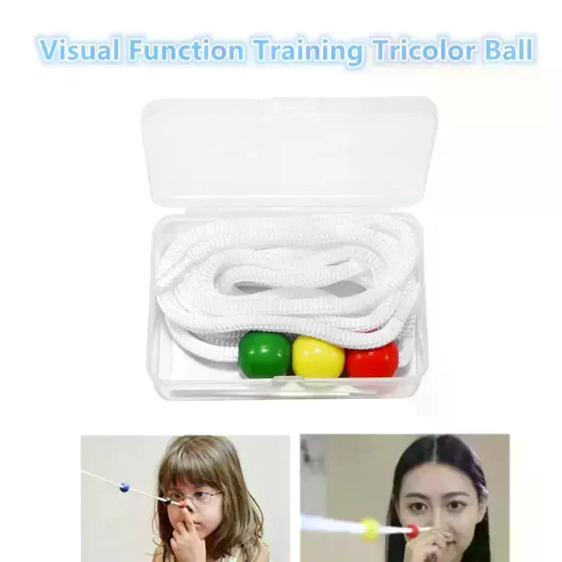 /YOV/Eye Sight Train Three Beads Brock String Vision Convergence Insufficiency Training Tool Target Pointing Practice Sports