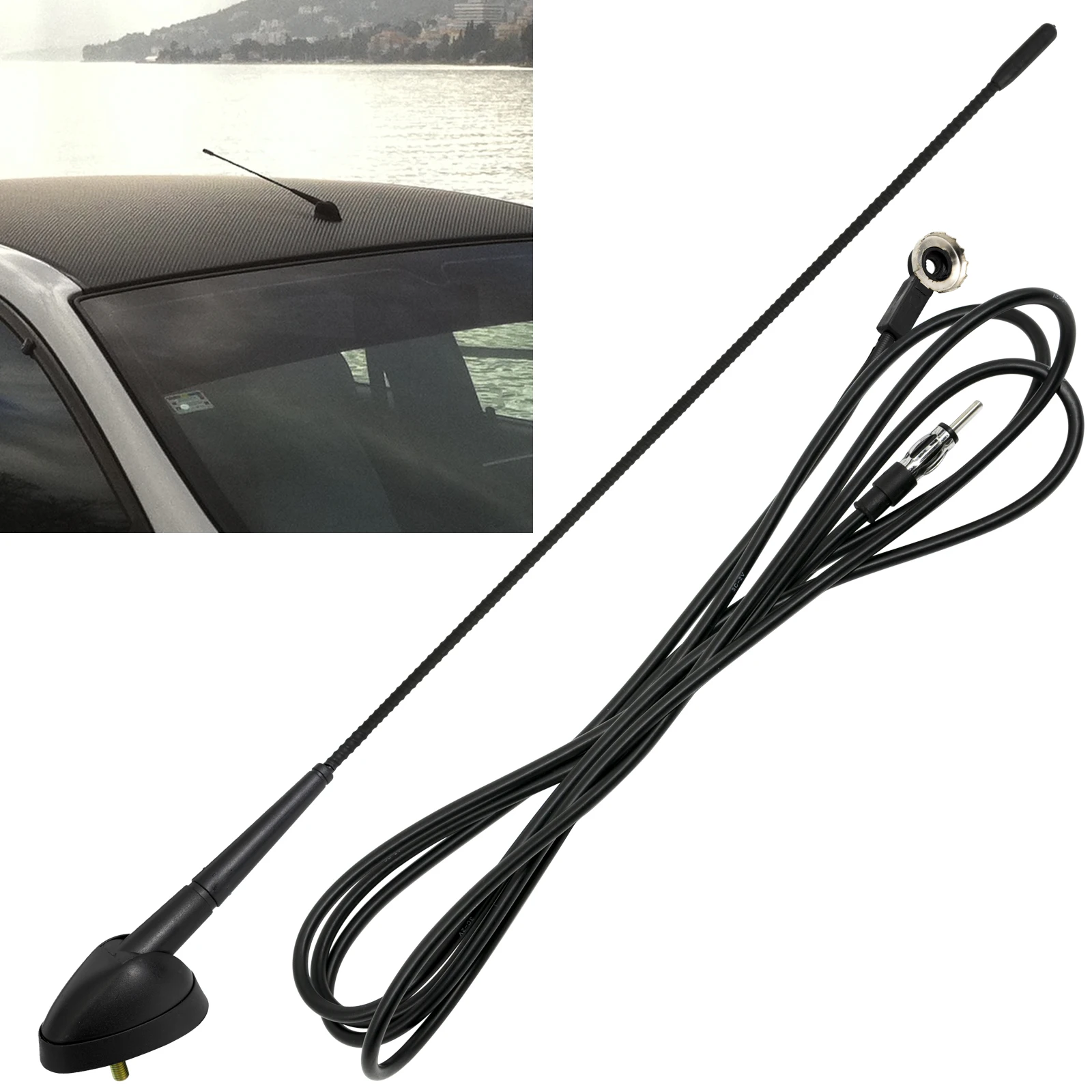 

Car Roof Mount Mast Whip Antenna Enhanced Signal Stereo Radio Screw Aerial Amplified For Fiat Punto Ducato Bravo Citroen Relay