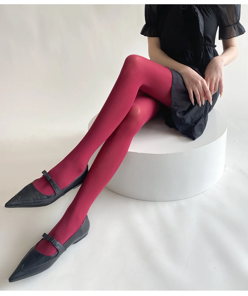Frühling Herbst Damen Einfarbige Strumpfhose Feminine Samt-Slim-Fit Weiche Strumpfhose Mädchen Leggings Superelastische Strümpfe Sexy Mujer Unterwäsche – Detail 2